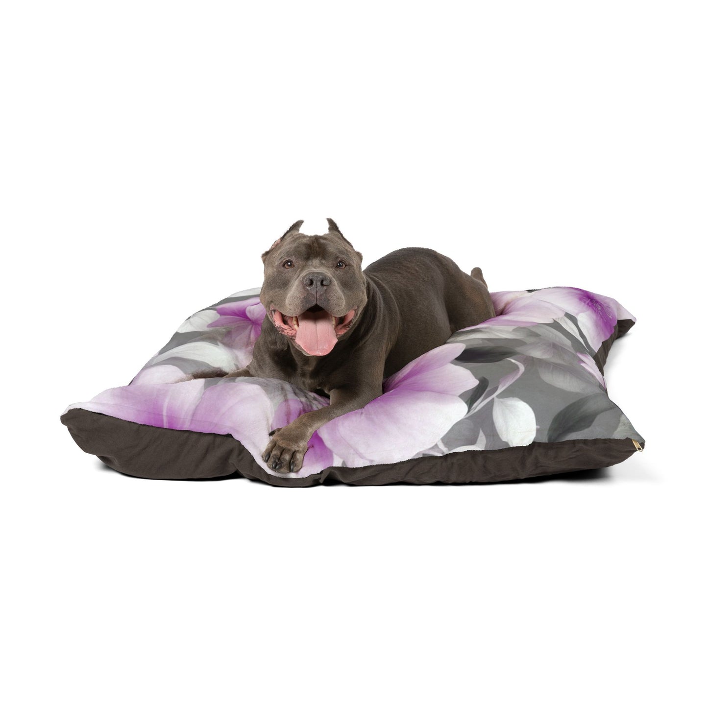 Purple Blossom Floral Bunch Pet Bed, 50" × 40"