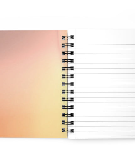 Hot Peach Fade Spiral Bound Journal, 5" x 7" 150 pages