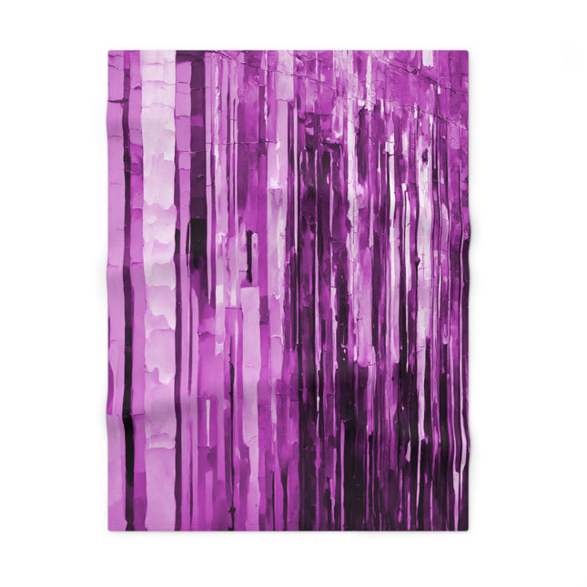 Striped Powder Lavender Soft Fleece Baby Blanket, 30" x 40"