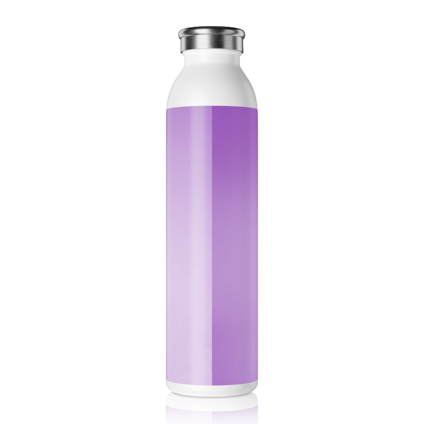 Soft Lavender Fade Slim Water Bottle, 20 oz White