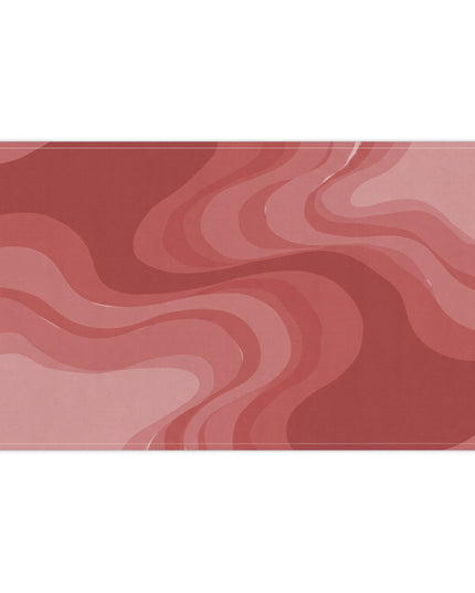 Power Red Wavey Tea Towels (cotton, poly), 18" x "30