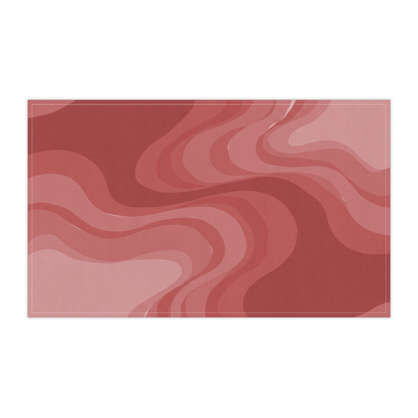 Power Red Wavey Tea Towels (cotton, poly), 18" x "30