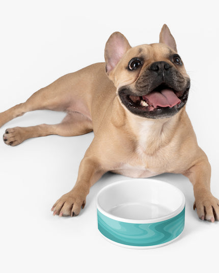 Tif Green Wavey 16 oz Pet Bowl