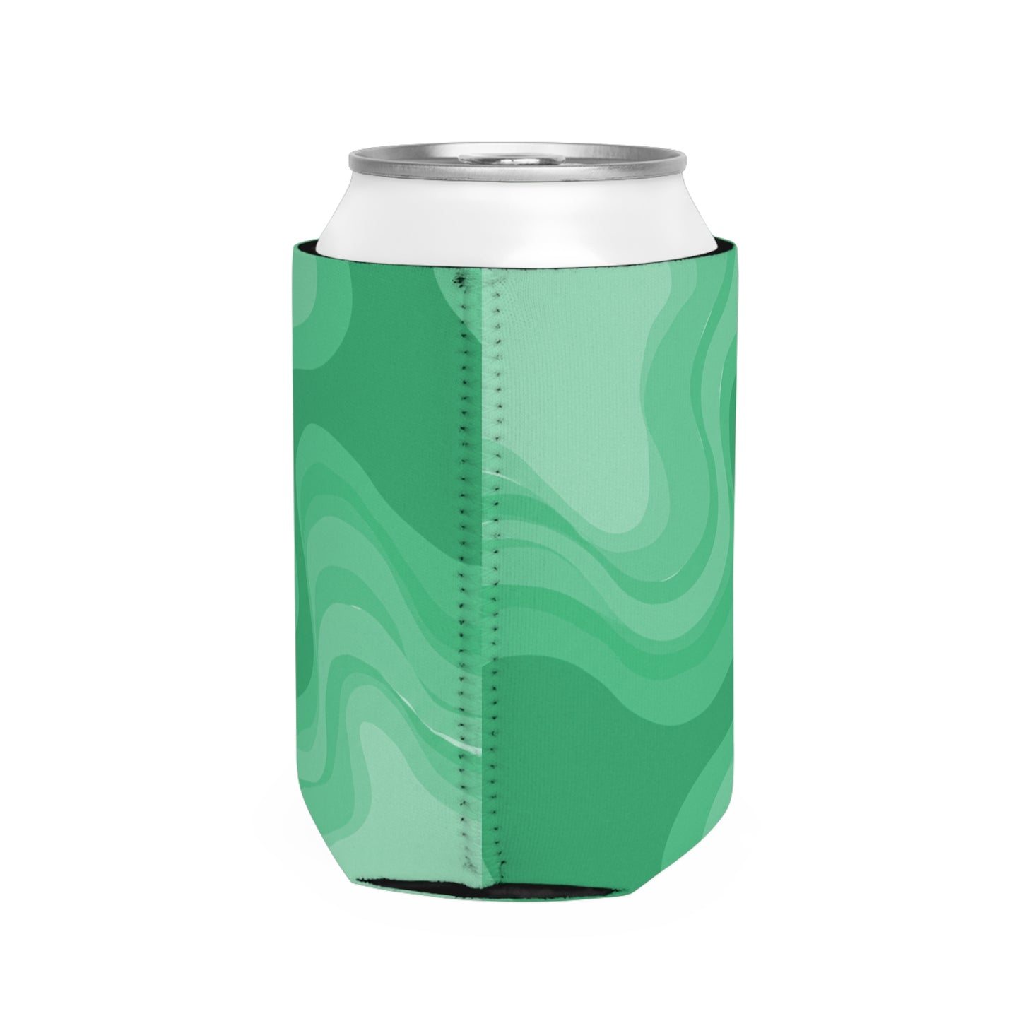 Mint Green Wavey 12 oz Can Cooler Sleeve