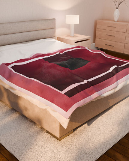 Red Shadow Velveteen Plush Blanket, 60" x 80"