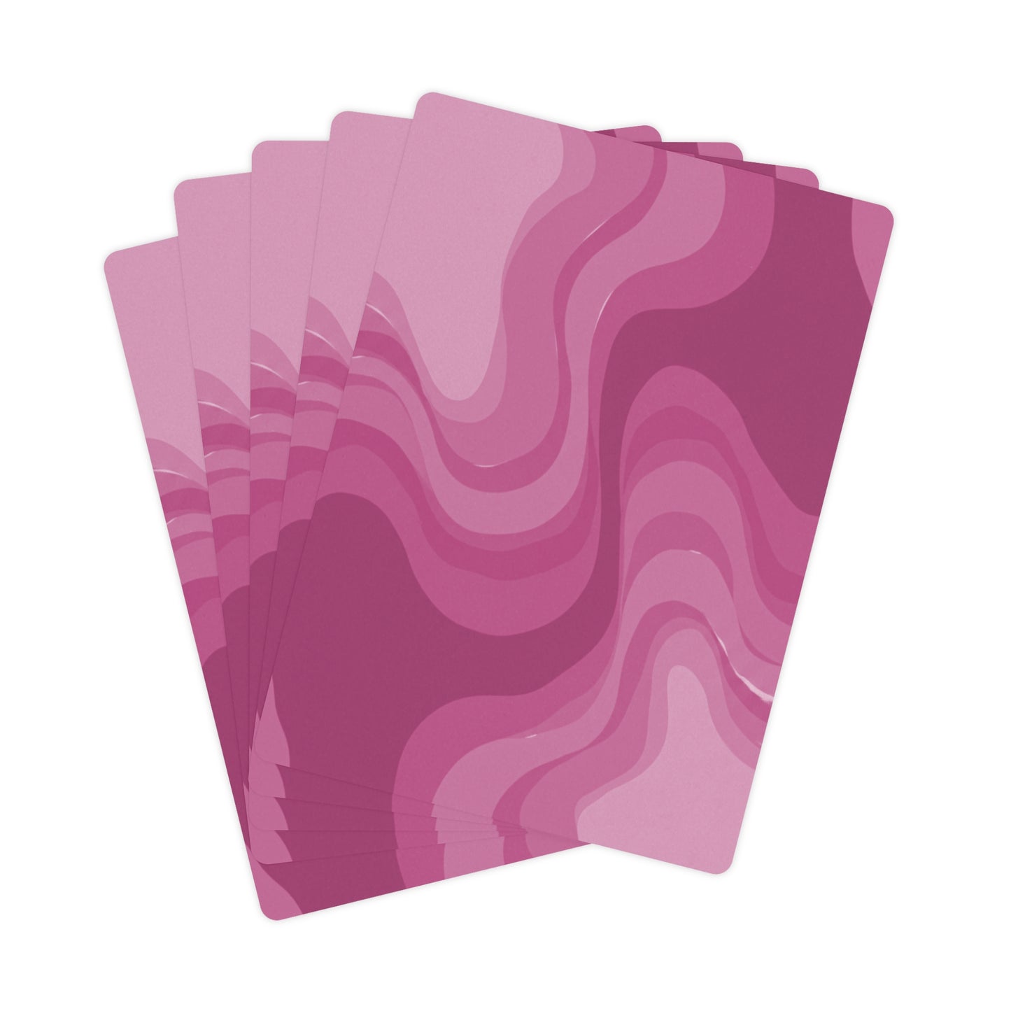Pinky Mauve Wavey Poker Cards