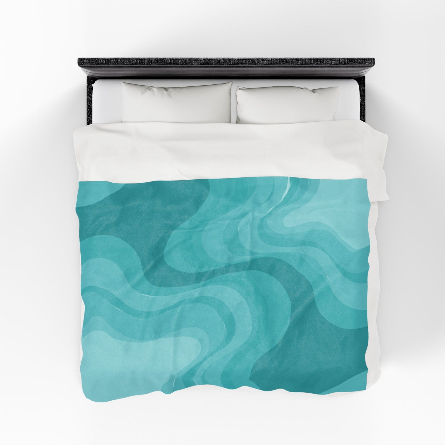 Tif Green Wavey Velveteen Plush Blanket, 60" x 80"