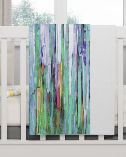 Striped Pastels Soft Fleece Baby Blanket, 30" x 40"