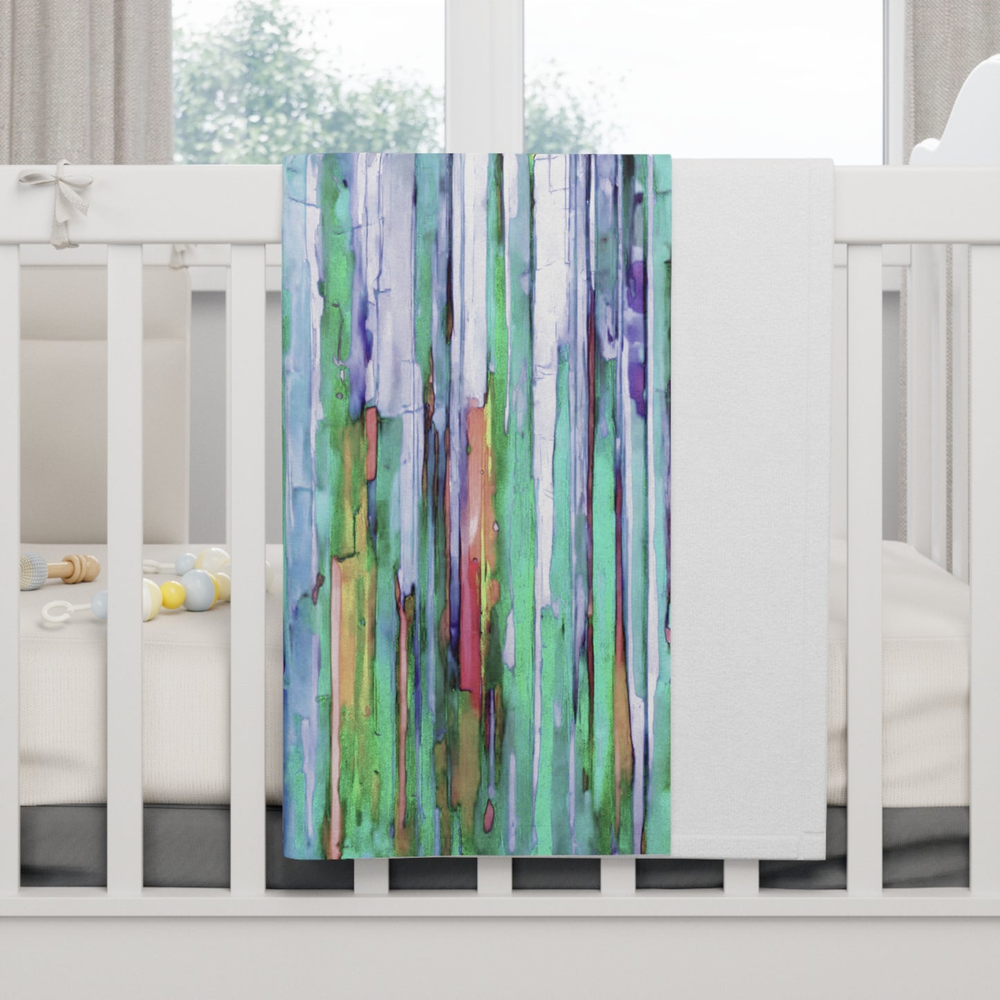 Striped Pastels Soft Fleece Baby Blanket, 30" x 40"