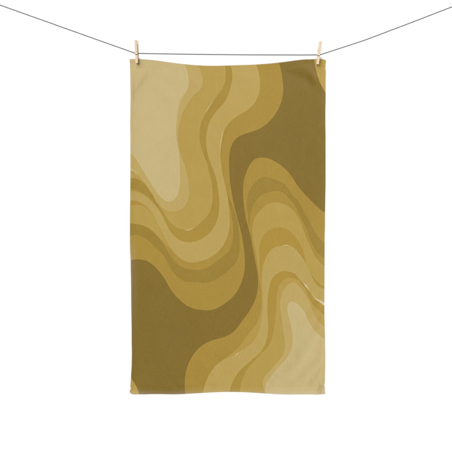 Brown Wavey Hand Towel, 16" x 28"