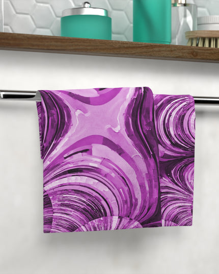 Uzi Spiral Powder Lavender Face Towel, 13" x 13"