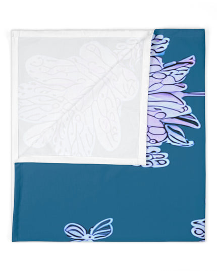 Lavender Floral Butterflies Baby Swaddle 30″×40″ Blanket