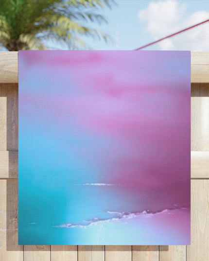 Wine Sea Blue Fog Beach Towel, 30" x 60"