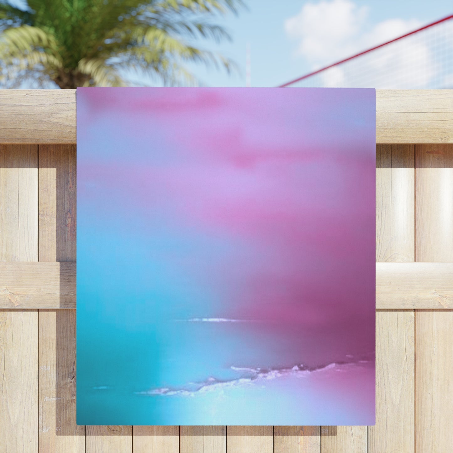 Wine Sea Blue Fog Beach Towel, 30" x 60"
