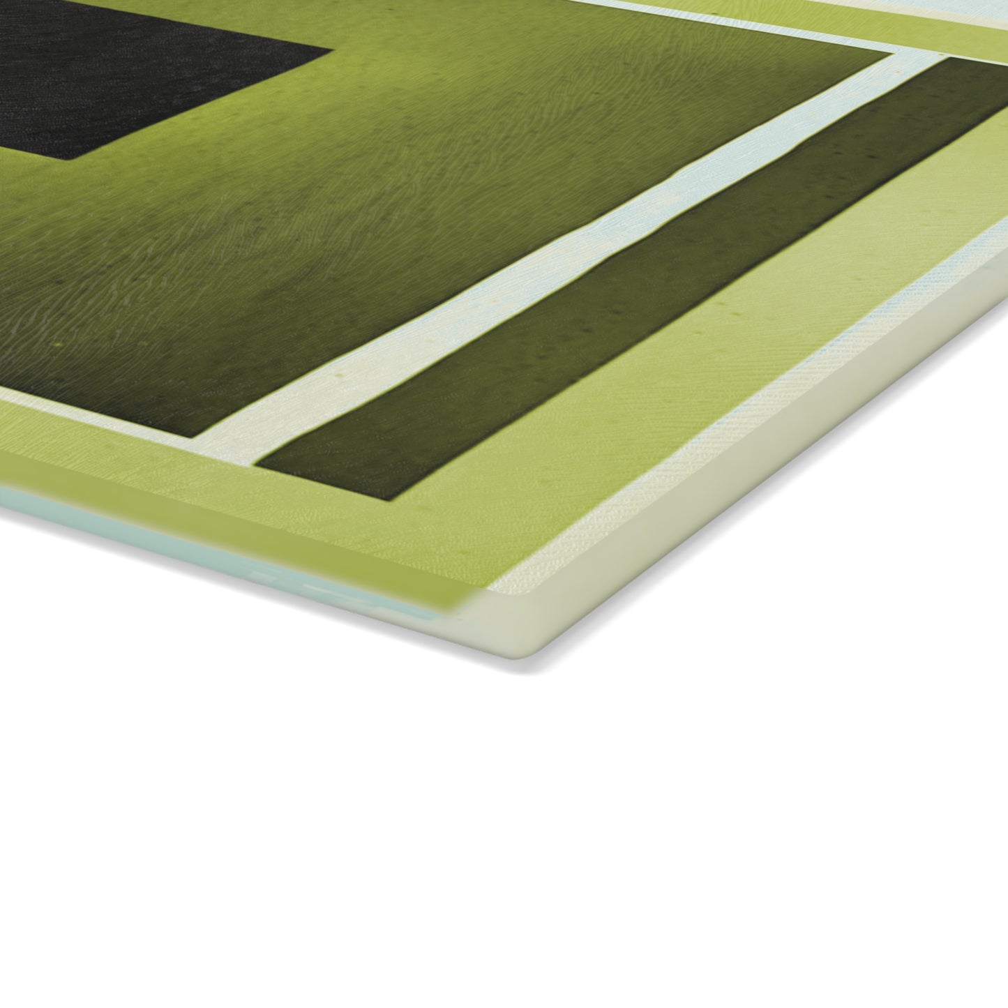 Lemongrass Shadow Glass Cutting Board, 11" x 15"