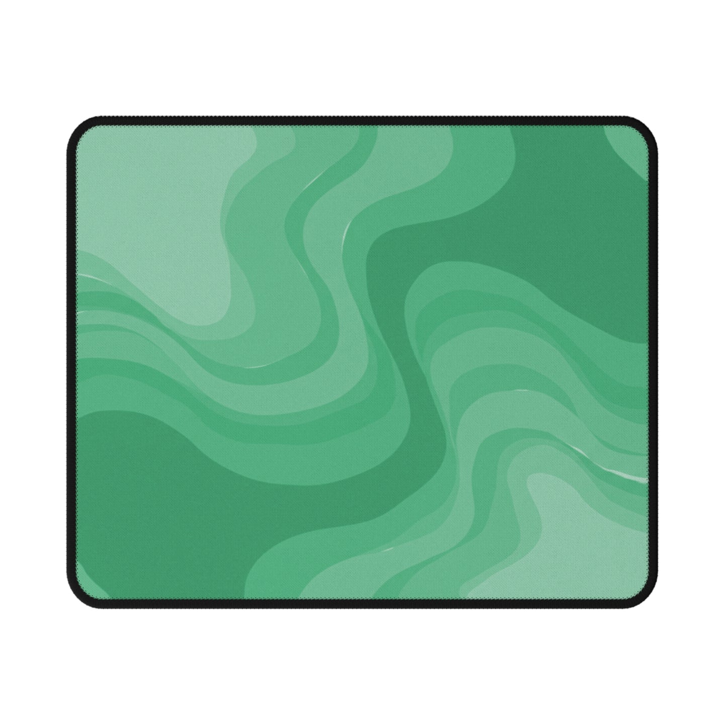 Mint Green Wavey Non-Slip Gaming Mouse Pad, 9.5" X 8" Rectangle