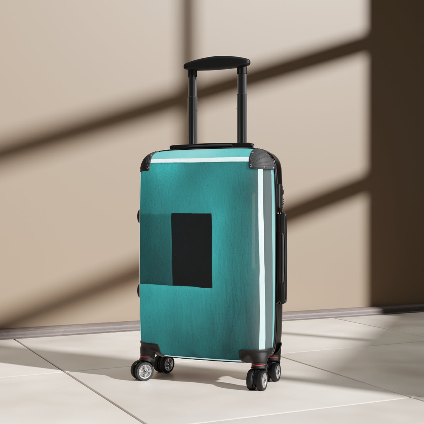 Tif Shadow Small Suitcase with built in lock, 4 double-wheels, telescopic handle, and ABS back hard-shell