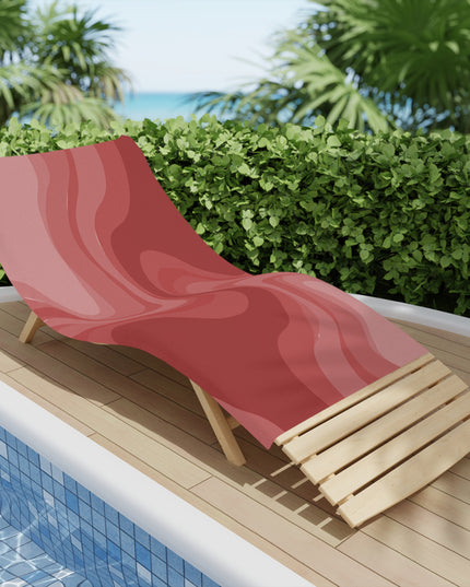Power Red Wavey Beach Towel, 30" x 60"