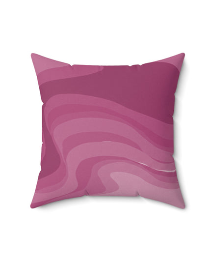 Pinky Mauve Wavey 16" x 16" Faux Suede Square Pillow