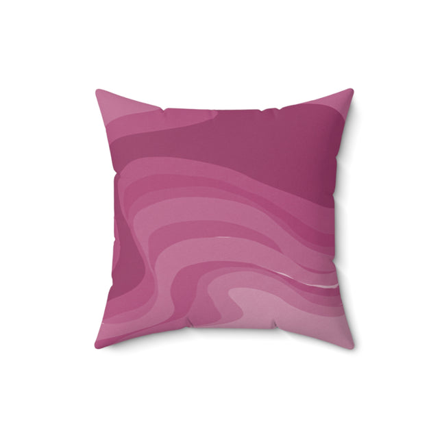 Pinky Mauve Wavey 16" x 16" Faux Suede Square Pillow