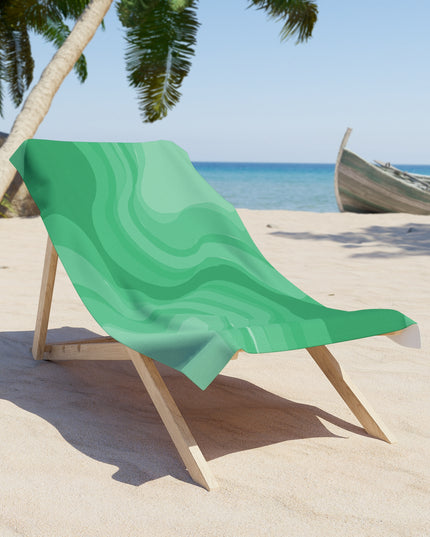 Mint Green Wavey 30" x 60" Beach Towel