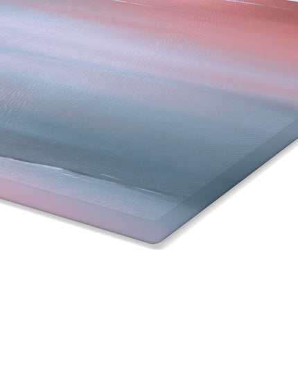 Gray Sea Pink Fog Glass Cutting Board, 11" x 15"