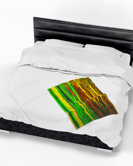 Striped Beta Velveteen Plush Blanket, 30" x 40"