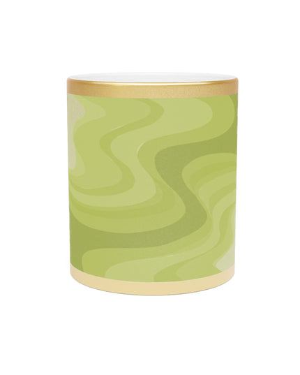 Lemon Wavey 11 oz Metallic Mug (Silver\Gold)