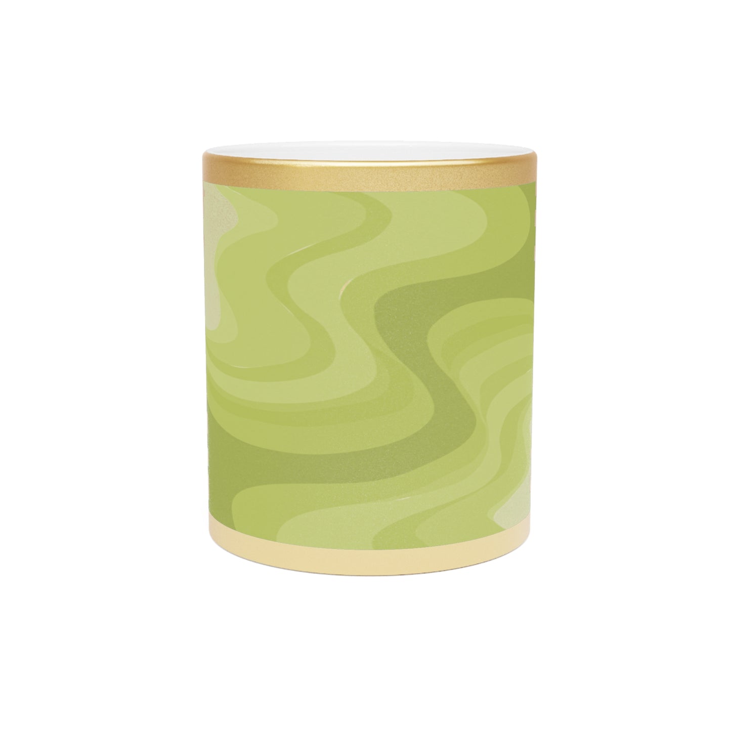 Lemon Wavey 11 oz Metallic Mug (Silver\Gold)