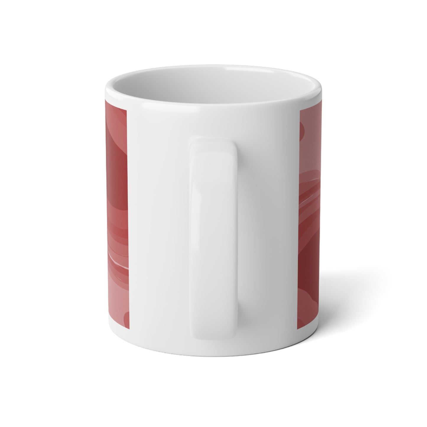 Power Red Wavey 20 oz White Glossy Jumbo Mug
