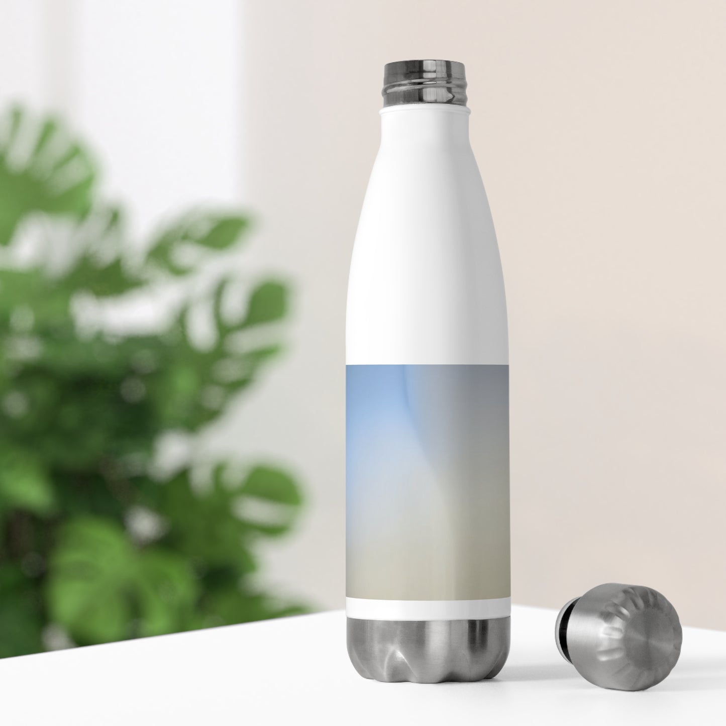 Cobalt Fade 20oz Insulated White Water Bottle