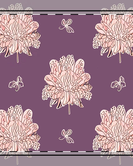 Pink Floral Butterflies Poly Twill Napkin, 10" x 10"