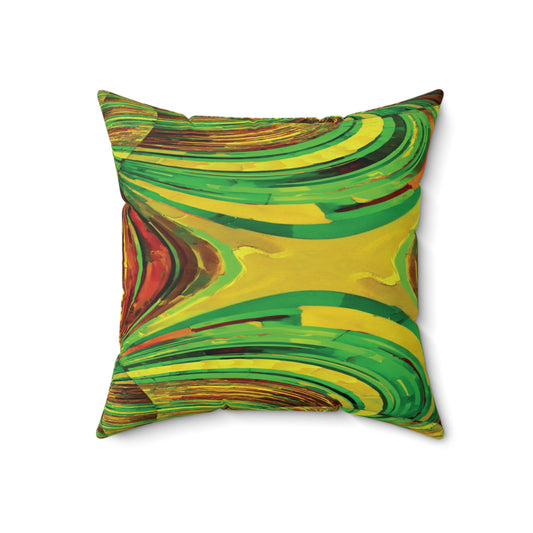 Uzi Spiral Beta Faux Suede Square Pillow, 18" x 18"