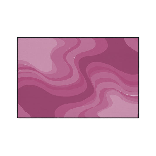 Pinky Mauve Wavey 48" x 72" Heavy Duty Floor Mat