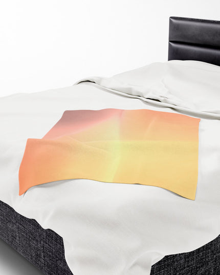 Hot Peach Fade Velveteen Plush Blanket, 30" x 40"