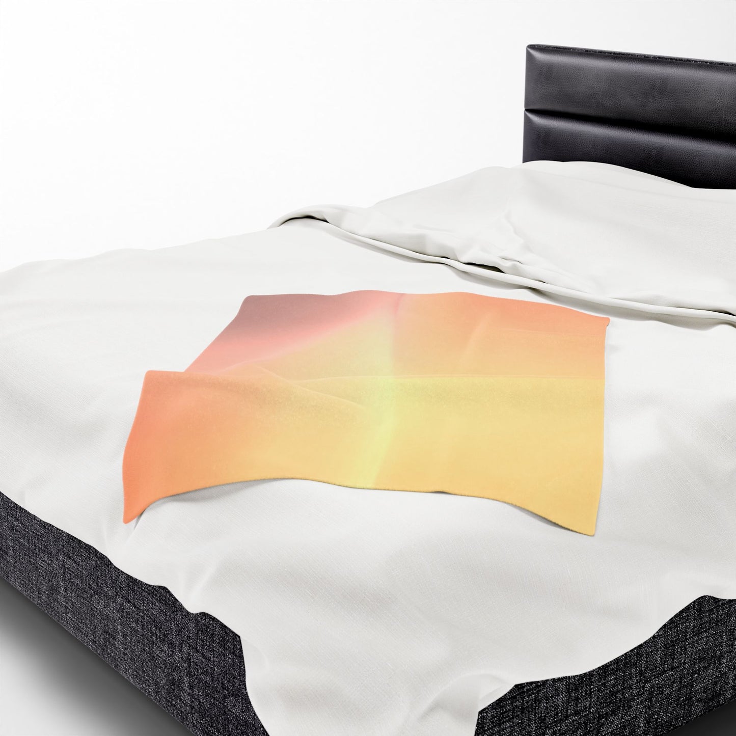 Hot Peach Fade Velveteen Plush Blanket, 30" x 40"