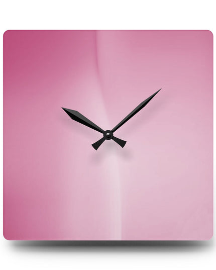 Pink Blush Fade Acrylic Wall Clock, Round or Square, 10.75" x 10.75"