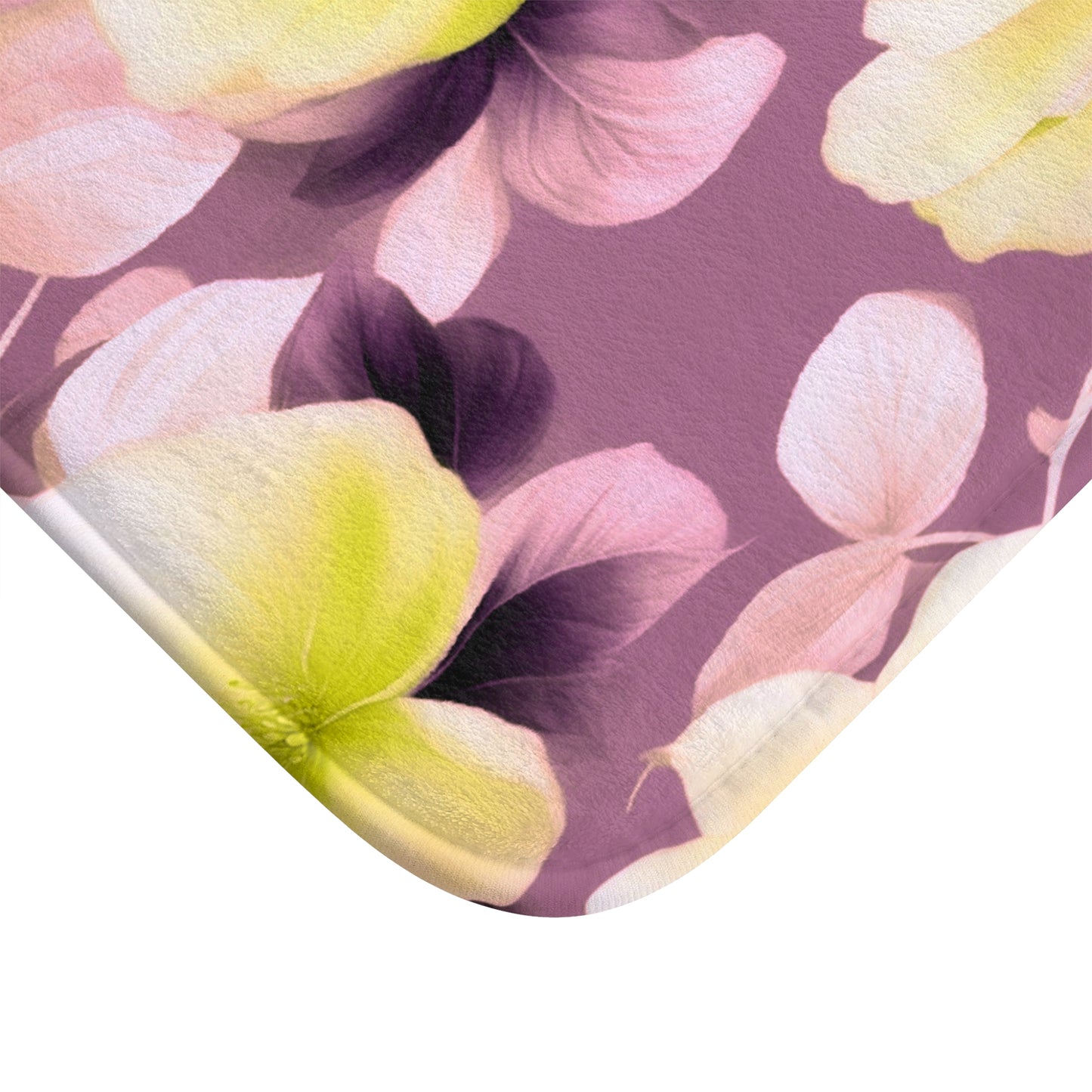 Lemon Blossom Floral Bunch 24" x 17" Bath Mat