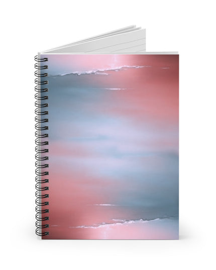Gray Sea Pink Fog Spiral Notebook - Ruled Line, 6" x 8", 118 pages