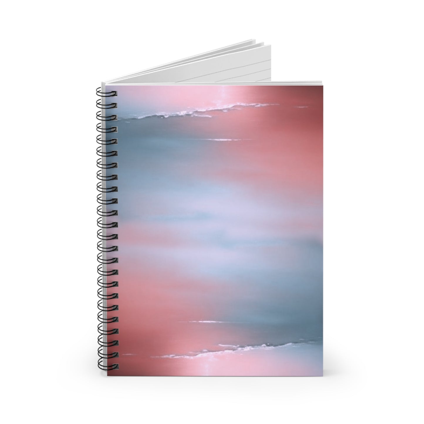 Gray Sea Pink Fog Spiral Notebook - Ruled Line, 6" x 8", 118 pages