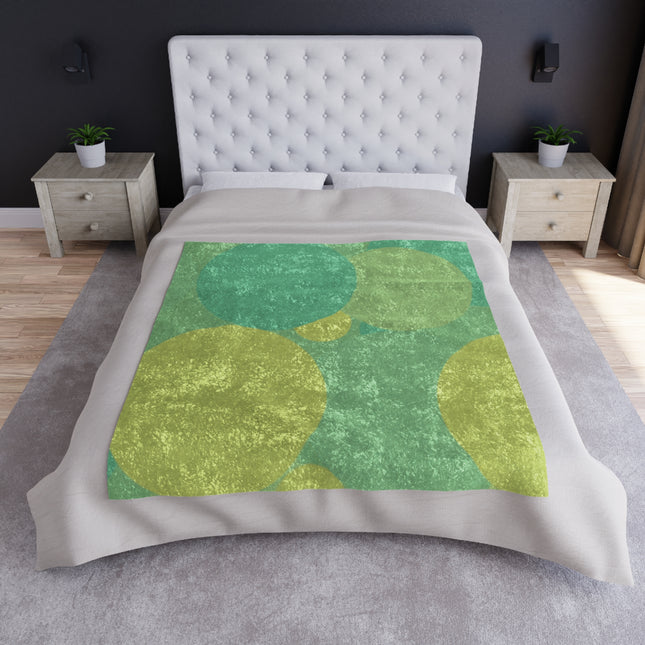 Pastel Green Patches 50" x 60" Crushed Velvet Blanket