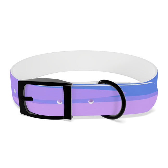 Pastel Purple Family Patches Medium Dog Collar