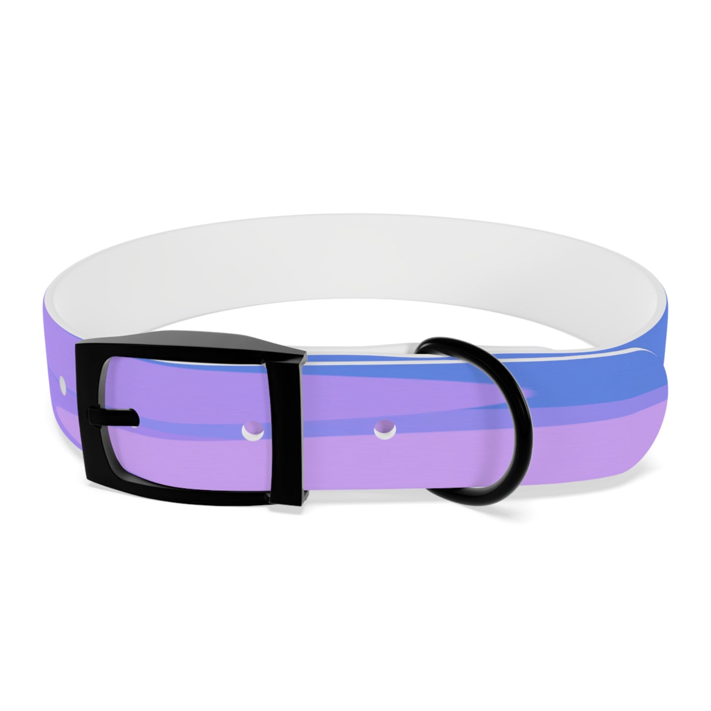 Pastel Purple Family Patches Medium Dog Collar