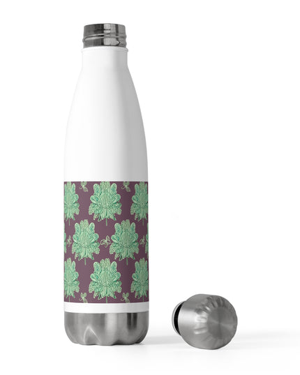 Mint Green Floral Butterflies 20oz Insulated Water Bottle