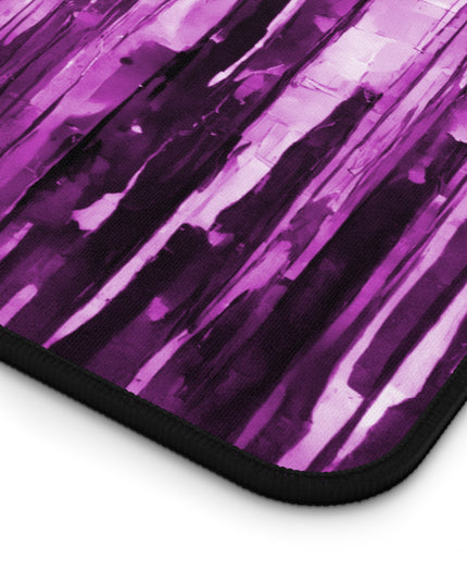 Striped Powder Lavender 12" x 22" Desk Mat