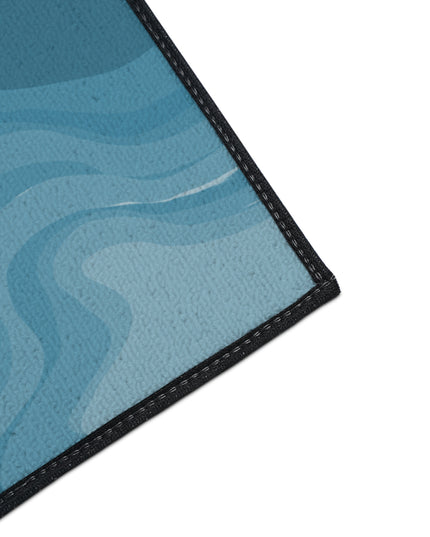 Sky Blue Wavey 18" x 27" Heavy Duty Floor Mat