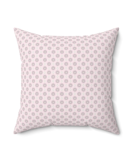 Pink Mornings Star-crossed Bodies Faux Suede Square Pillow, 18" x 18"