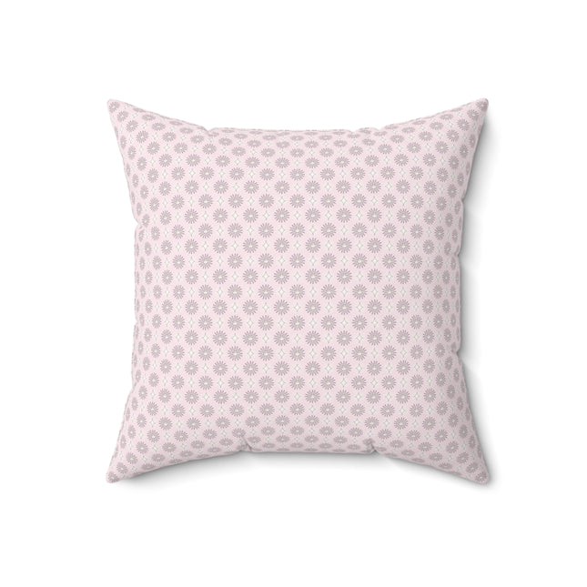Pink Mornings Star-crossed Bodies Faux Suede Square Pillow, 18" x 18"