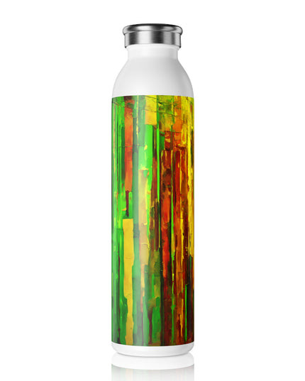 Striped Beta Slim Water Bottle, 20 oz White