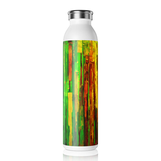 Striped Beta Slim Water Bottle, 20 oz White